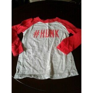 CARTER'S Boys Top Shirt HUNK size 5 gray & red Long Sleeve